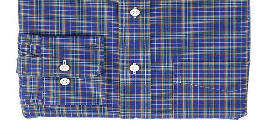 Ralph Lauren Men's Non Iron Poplin Holiday Dress Shirt Blue Size 16X34X35