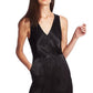 1.STATE Women's Sleeveless V Neck Evening Straight Leg Jumpsuit Black Size 4