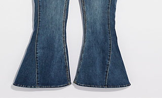 Free People Women's Dream Lover Flare Jeans Blue Size 30