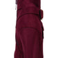 Rebel by Zigi Women's  Wrapping Buckle Strap Grommet Hardware Keylie Round Toe Wedge Zip-up Booties Burgundy Size 9