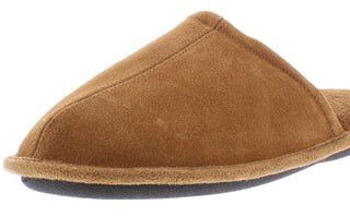 Gold Toe Men's Suede Memory Foam Slip on Slippers Brown Size X-Large