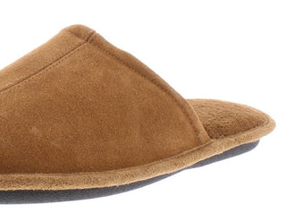Gold Toe Men's Suede Memory Foam Slip on Slippers Brown Size X-Large