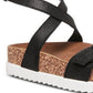 Madden Girl Women's Garnett Strappy Footbed Sandals Black Size 8.5 M