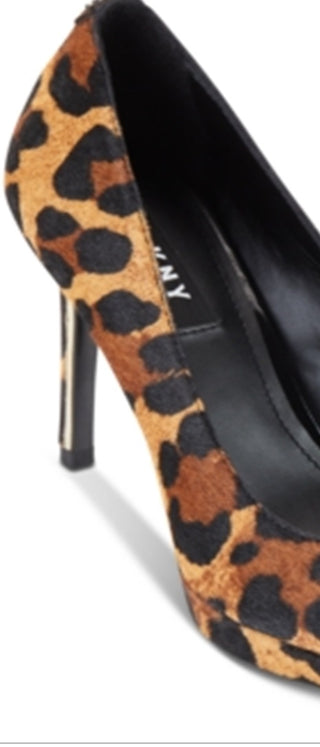 DKNY Women's Camel Leopard Lexi Pump Brown Size 8