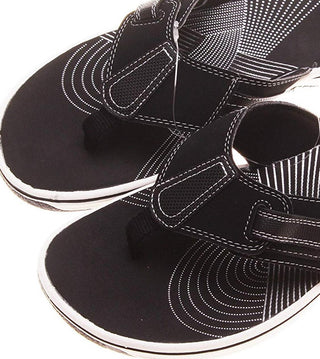 Clarks Women's Brinkley Sail Flip Flops Black Size 6 M