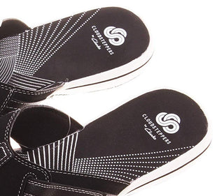 Clarks Women's Brinkley Sail Flip Flops Black Size 6 M