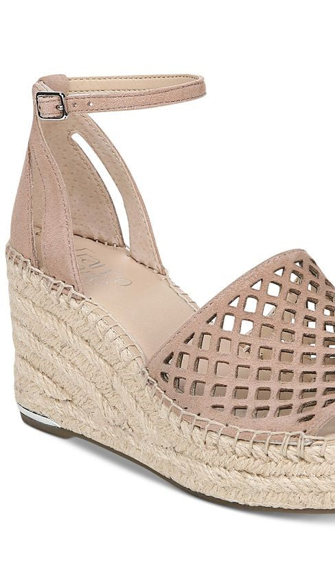 Franco Sarto Women's Calabria Leather Closed Toe Casual Platform Sandals Pink Size 8 M