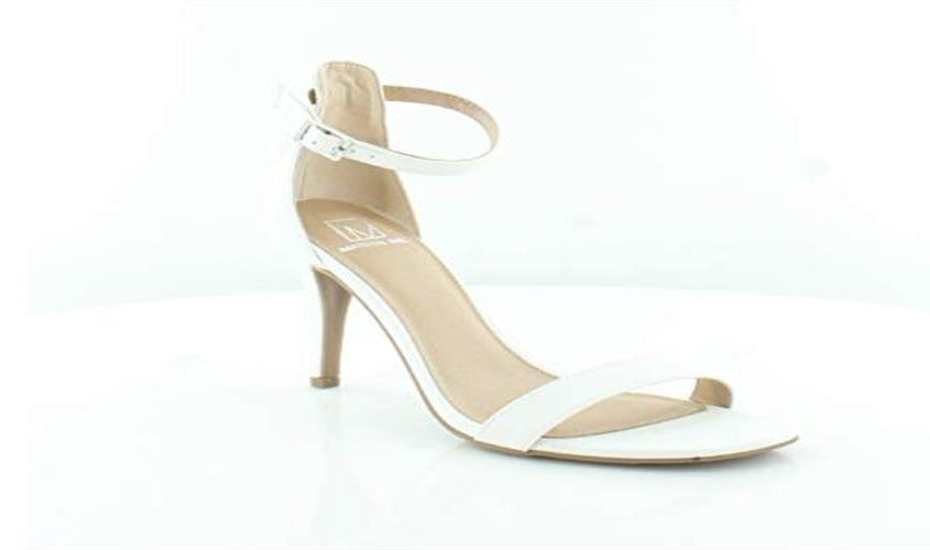 Material Girl Women's Leather Peep Toe Casual Ankle White Size 9 M