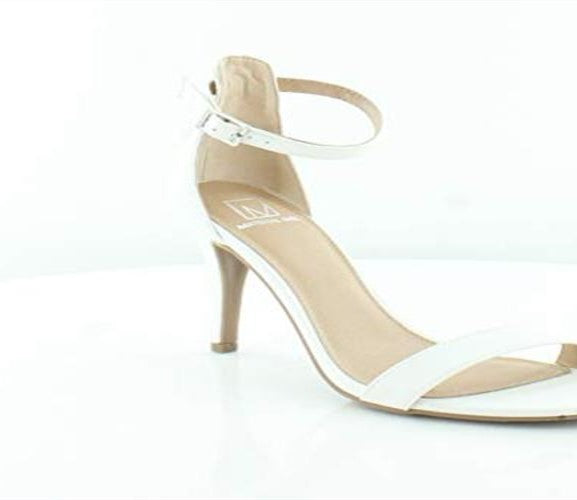 Material Girl Women's Leather Peep Toe Casual Ankle White Size 9 M