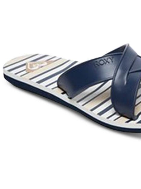 ROXY Women's Carlio Flip Flops Striped Thong Blue Size 7 B