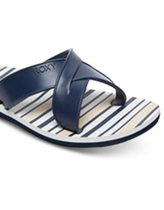 ROXY Women's Carlio Flip Flops Striped Thong Blue Size 7 B