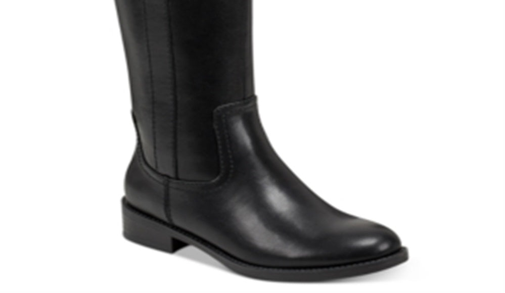 Tommy Hilfiger Women's Imina 3 Faux Leather Knee High Riding Boots Black Size 8 MW