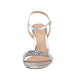 Jewel Badgley Mischka Women's Natasha Patent Slingback Evening Heels Silver Size 6.5M
