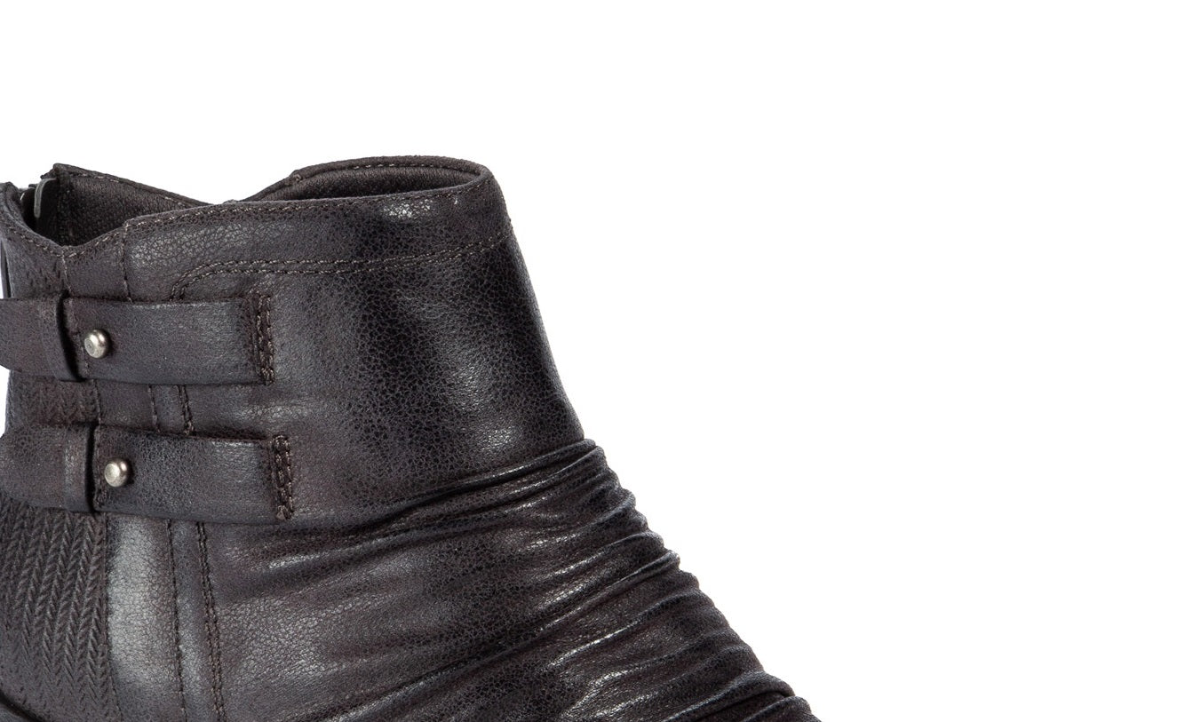 Baretraps Women's Georgina Slouchy Strappy Ankle Boots Gray Size 9.5M