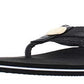 Tommy Hilfiger Women's Capes Glitter Thong Flip Flops Black Size 5 M