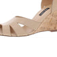 Nine West Women's Lilly Wedge Sandals Cut Out Open Toe Brown Size 10.5 M