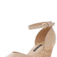 Nine West Women's Lilly Wedge Sandals Cut Out Open Toe Brown Size 10.5 M