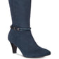 Karen Scott Women's Hollee Wide Calf Dress Boots Blue Size 8.5M