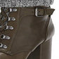 Circus By Sam Edelman Women's Calgary Faux Leather Lace up Motorcycle Boots Green Size 9M