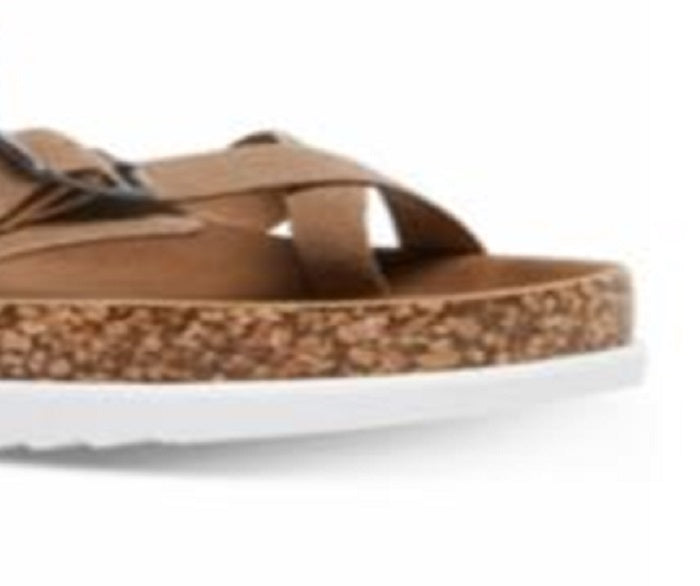 Madden Girl Women's Garnett Strappy Footbed Sandals Brown Size 7.5 M