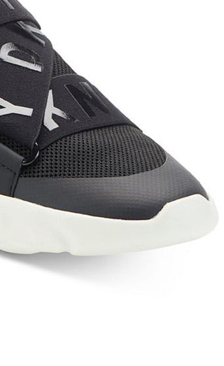 DKNY Women's Clara Logo Strap Sneaker Black Size 8.5