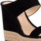 Jessica Simpson Women's Siera Platform Wedges Sandel Black Size 5.5