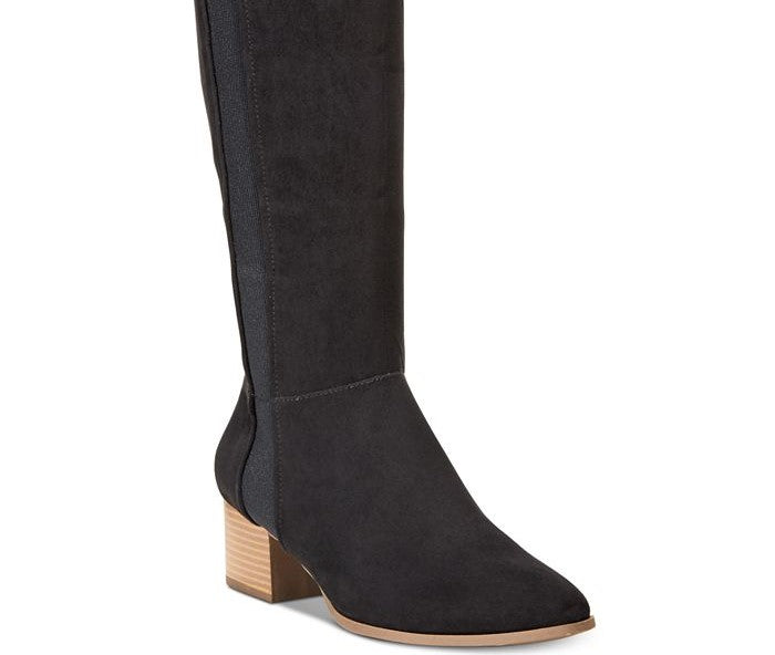 Style & Co Women's Finnly Suede Closed Toe Over Knee Fashion Boots Black Size 10 M