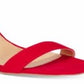 Material Girl Women's Blaire5 Faux Suede High Heel Dress Sandals Red Size 10 M