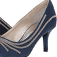 Caparros Women's Oz Peep Toe Classic Pumps Blue Size 6.5 M