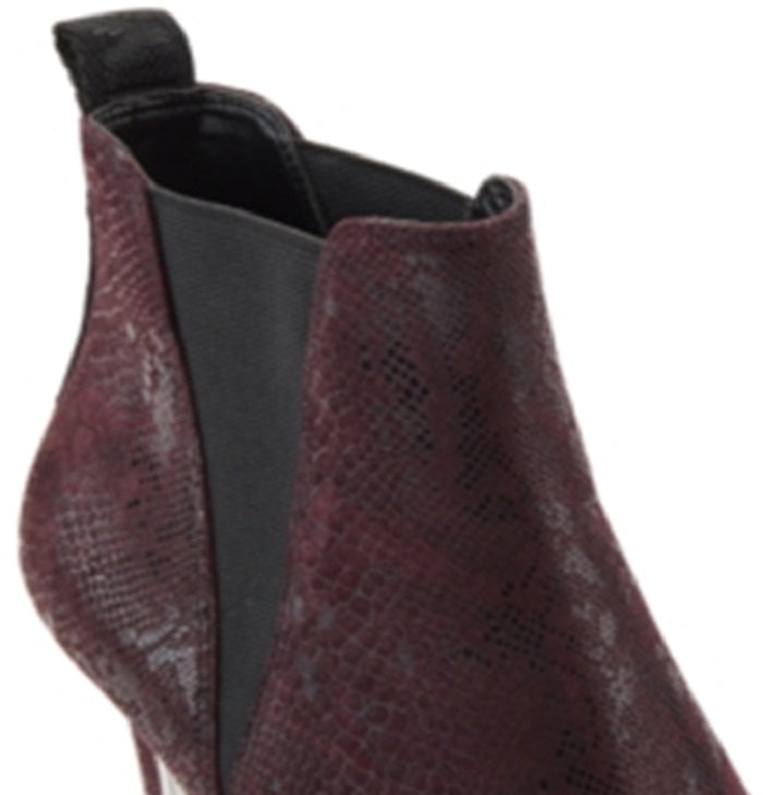 DKNY Women's Alani Suede Closed Toe Ankle Fashion Boots Red Size 10