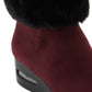 DKNY Women's Abri Faux Fur Round Toe Ankle Fashion Boots Red Size 9.5