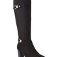 Karen Scott Women's Almond Toe Kitten Heel Zip up Boots Black Size 6 M-WC