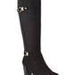 Karen Scott Women's Almond Toe Kitten Heel Zip up Boots Black Size 6 M-WC