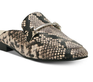 Enzo Angiolini Women's Taisie Leather Round Toe Mules Black Size 9 M