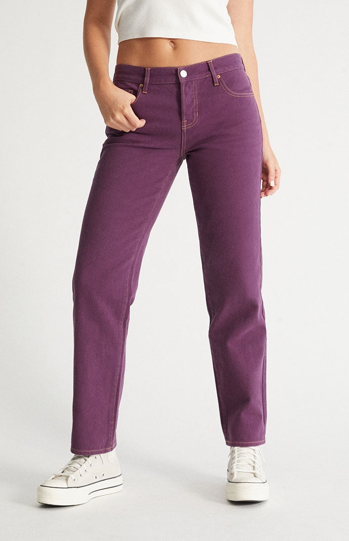 Levi's Women's Plus Straight Mid Rise Pants Purple  Size 20W