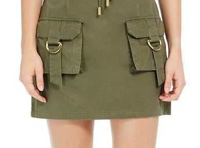 Planet Gold Women's Mini Skirt Juniors Green Size L