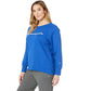 Champion Women's Fleece Crew Sweatshirt Sweater Blue Size XX-Large