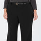 Charter Club Women's Plus Tummy Slimming Relaxed Fit Trouser Pants Black Size 24W