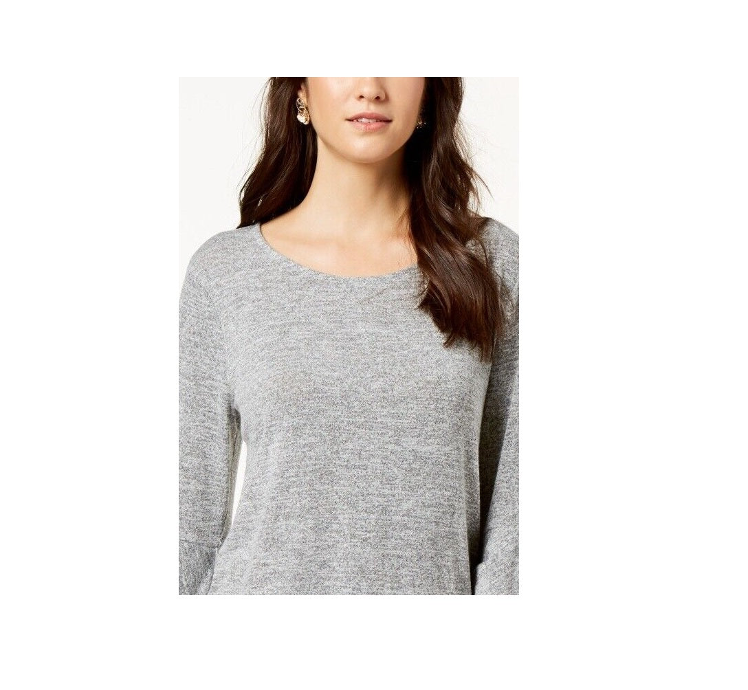 Style & Co Women's Tiered-Sleeve Top  White Size 2XL