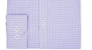 Ryan Seacrest Distinction Men's Plaid Dress Shirt Purple Size 11