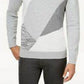 Alfani Men's Angled Colorblocked Pullover Sweater Gray Size X-Large