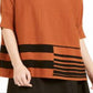 Alfani Women's Printed Poncho Sweater Brown Size 2XL