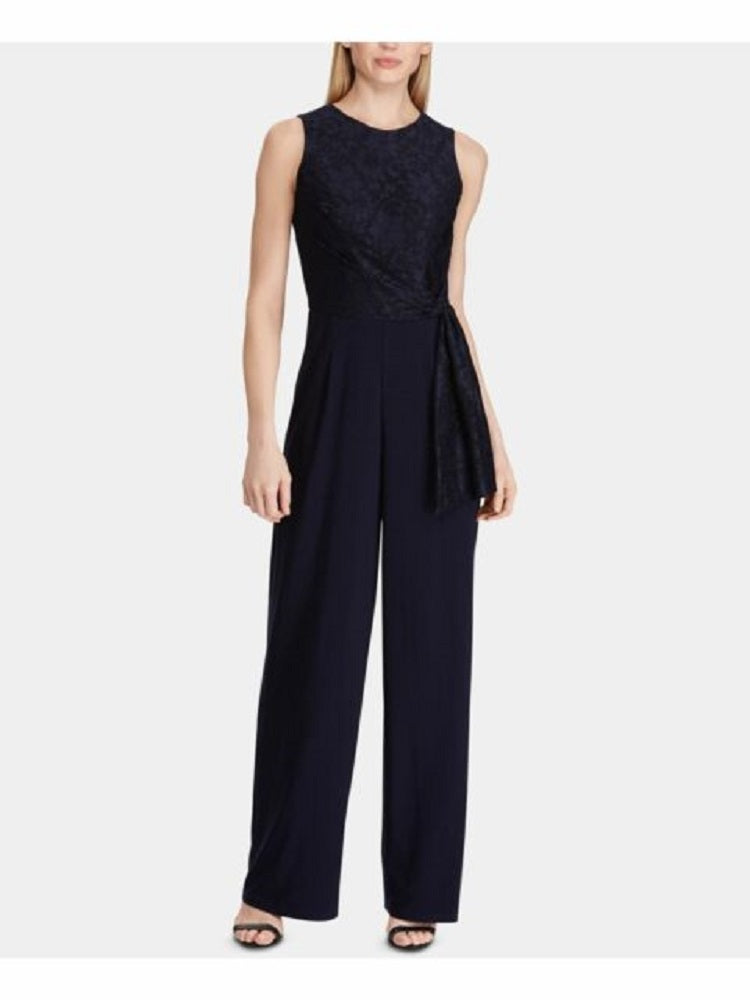 Ralph Lauren Women's Toki Lace Sleeveless Jumpsuit Blue Size 12