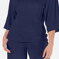 Ideology Women's Tie Back Top Blue Size 2XL