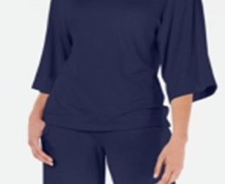 Ideology Women's Tie Back Top Blue Size 2XL