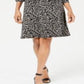 Karen Scott Women's Sport Nouvelle Floral Swing Dress Black Size Large