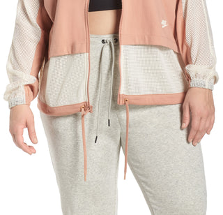 Nike Women's Plus Sportswear Mesh Jacket Pink Size 1X