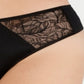 INC International Concepts Women's Intimates Lace Trim Solid Everyday Thong Black Size 2X