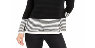 Charter Club Women's Ribbed Sweater Black Size Petite Medium