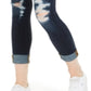 Indigo Rein Junior's Distressed Curvy Jeans Blue Size 0